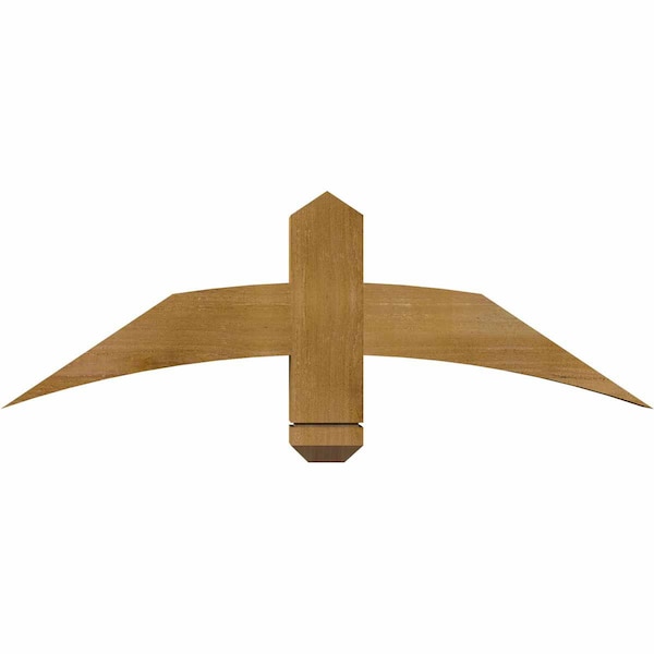 Ekena Millwork Bellingham Rough Sawn Timber Gable Bracket, Western Red Cedar, 36"W x 12"H x 4"D x 4"F, 8/12 Pitch GBW036X12X0404BEL00RWR - main
